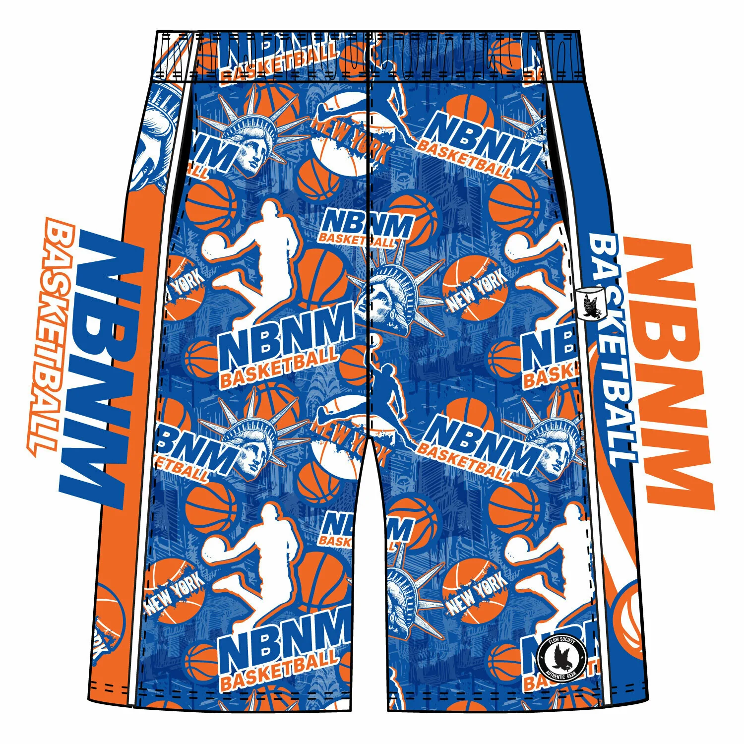 Boys & Adult North Bellmore North Merrick Basketball Mid-length Short - 2 options! - Image 2