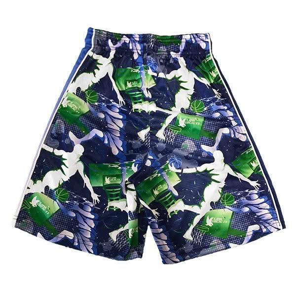 Boys Flow Dunk Blue & Green Short - Image 4