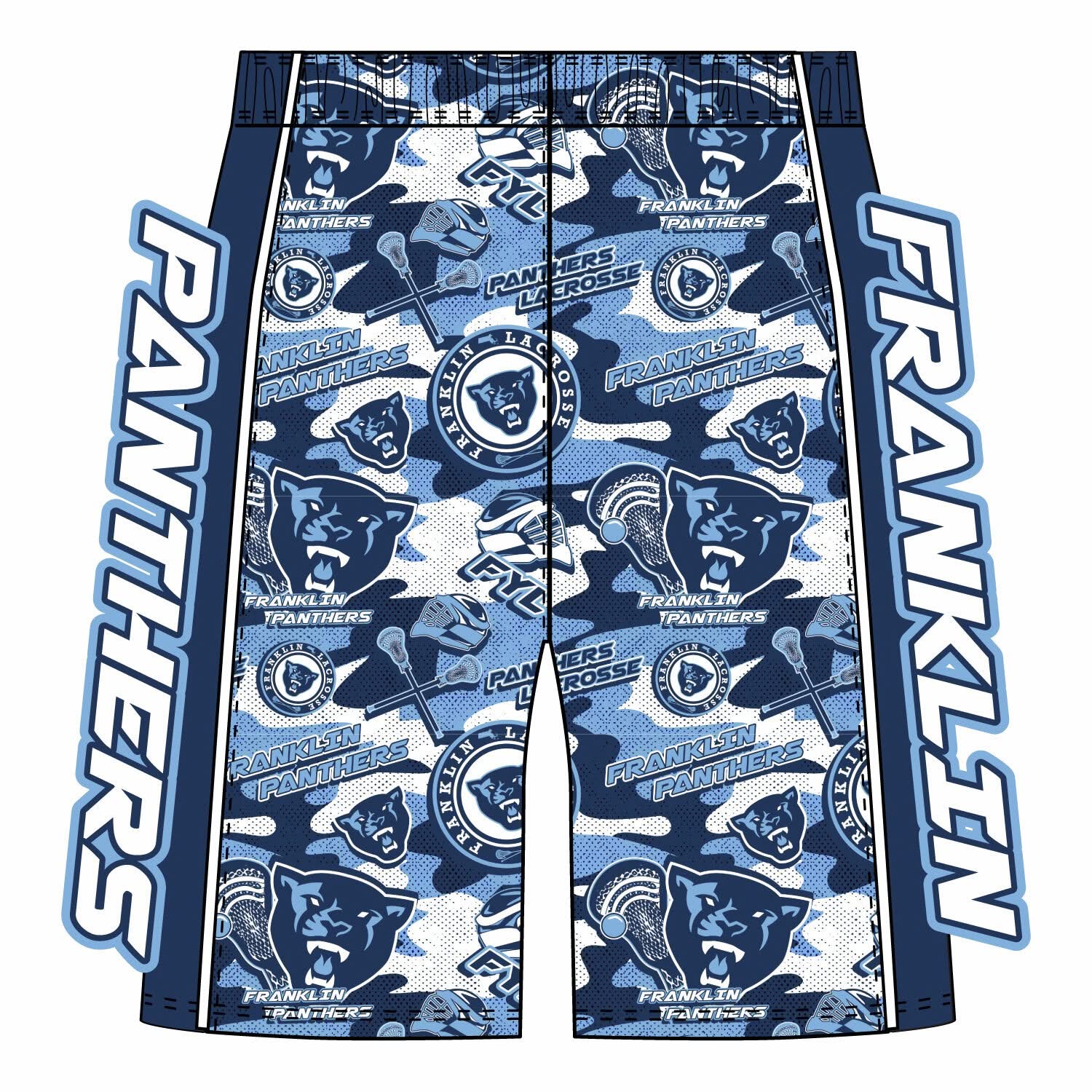 Boys & Mens Franklin Panthers Lacrosse Short Mid-length - Image 2