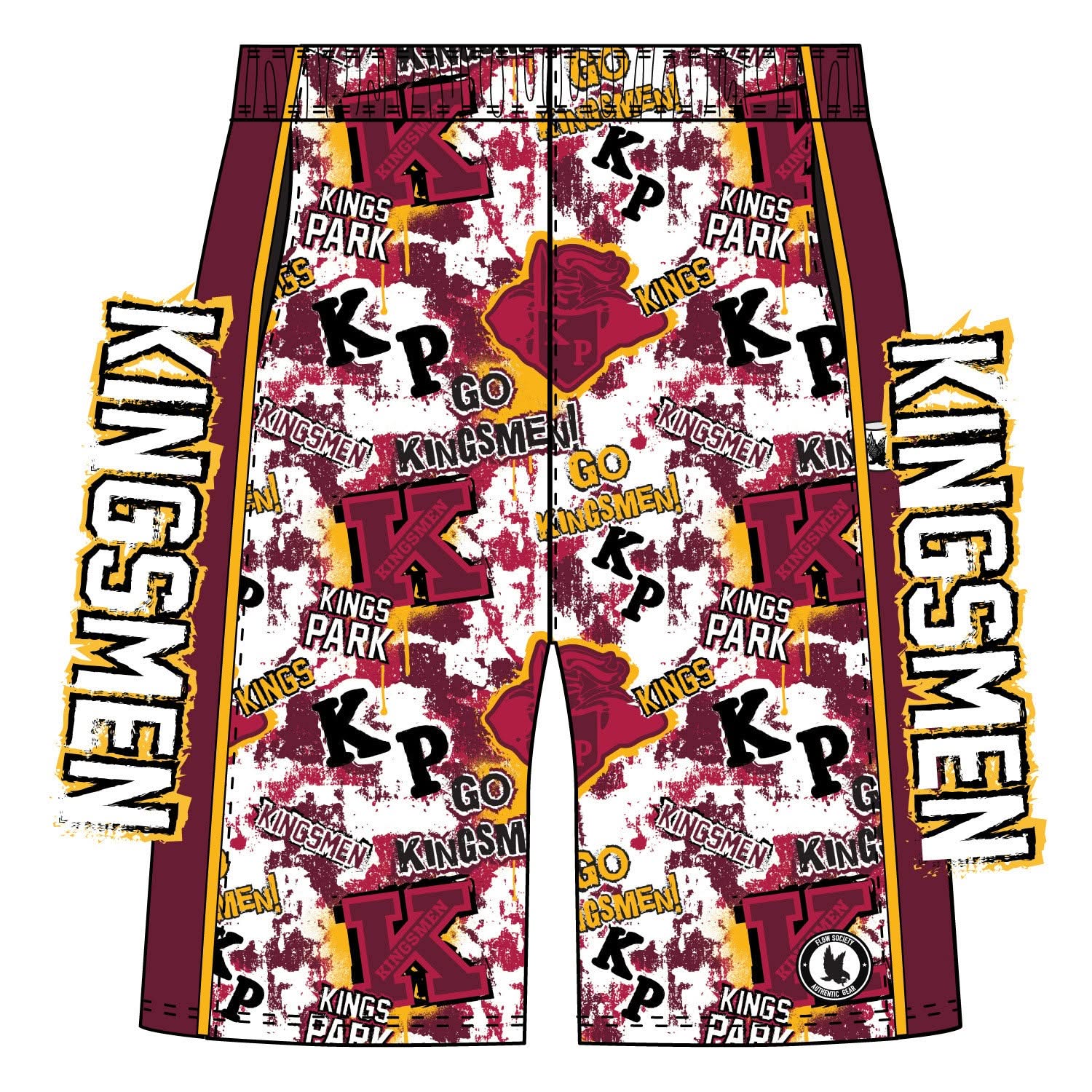Boys & Mens Kings Park Kingsmen Grunge Short