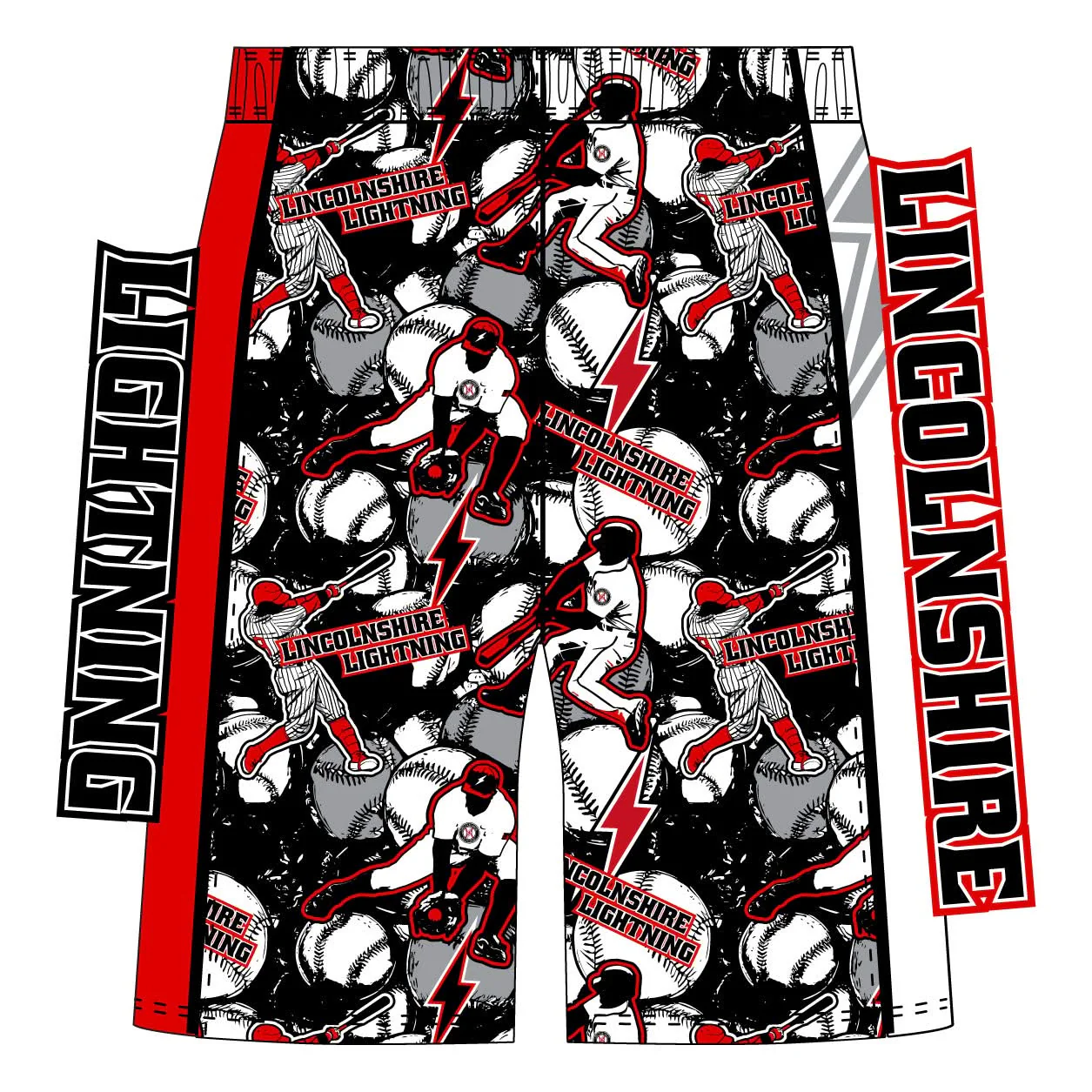 Boys & Mens Lincolnshire Lightning Baseball Drip Short Classic - Image 2