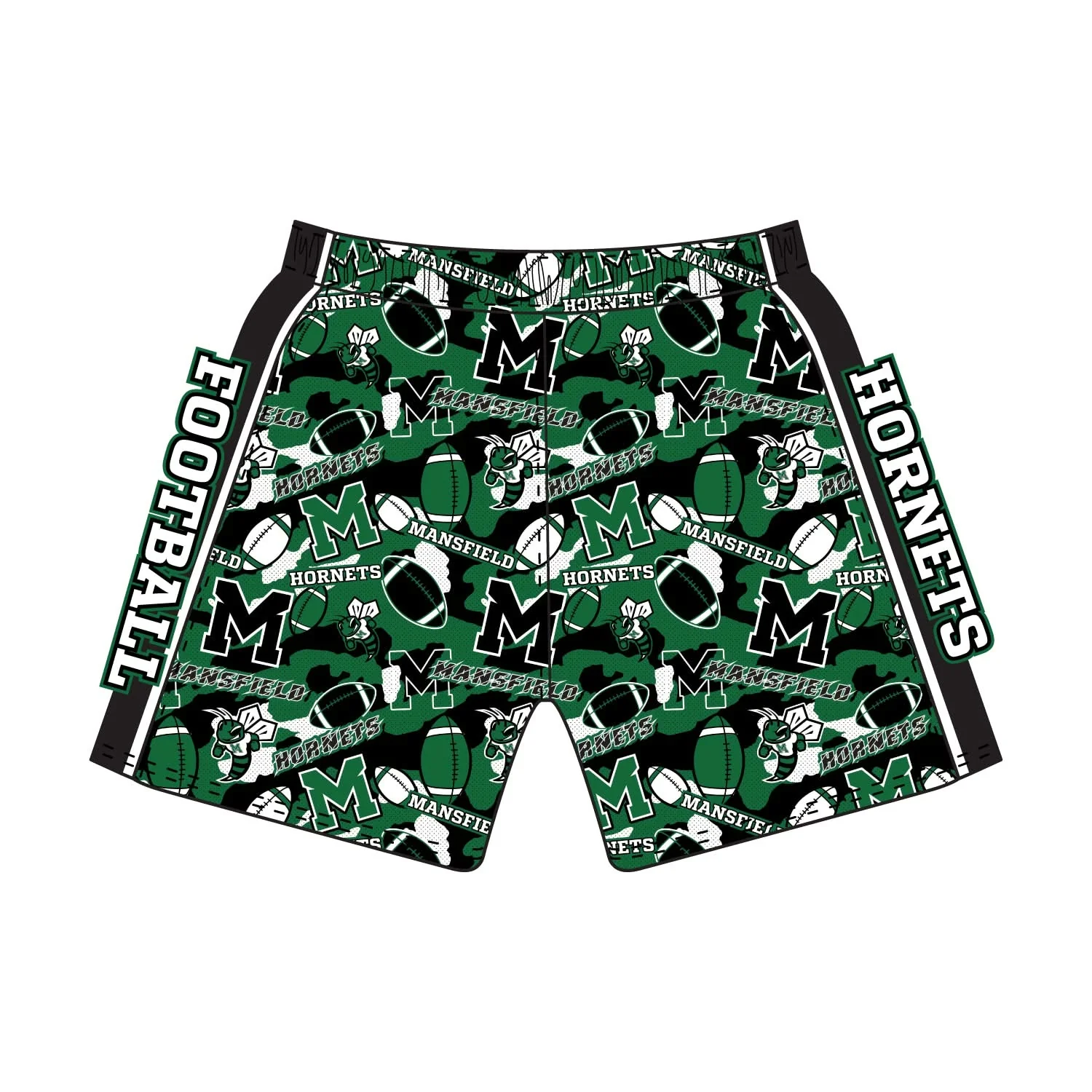Boys & Mens Mansfield Hornets Football Short Multi - Mid-length - Image 2