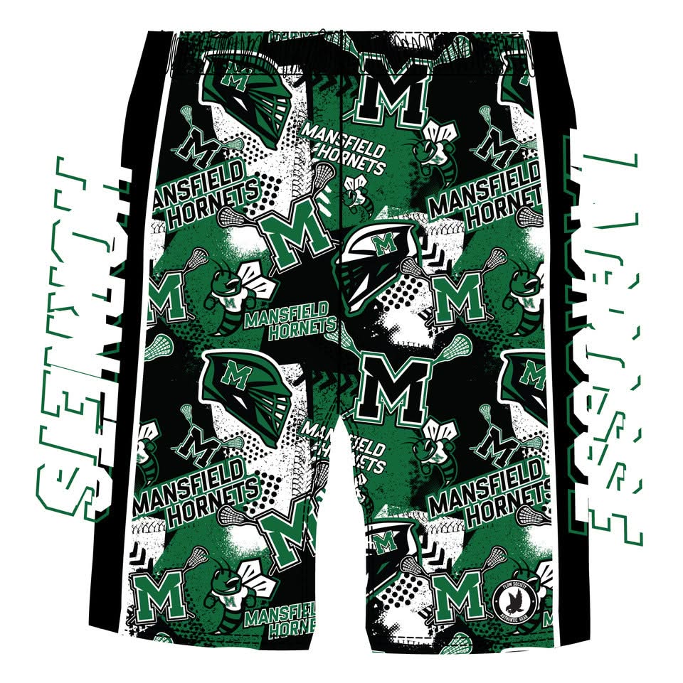 Boys & Mens Mansfield Hornets Lacrosse Helmet Short Multi