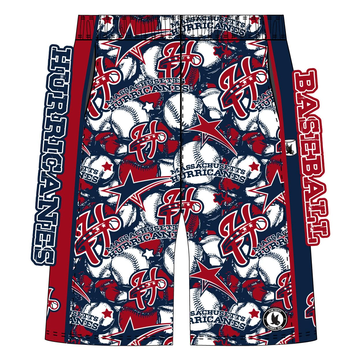Boys & Mens Massachusetts Hurricanes Baseball Mid-length Short