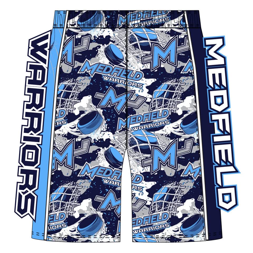 Boys & Mens Medfield Warriors Hockey Short Mid-length - Image 2