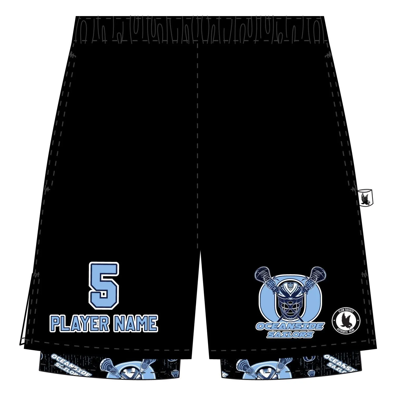 Boys & Mens Oceanside Lacrosse 2-1 Compression Short