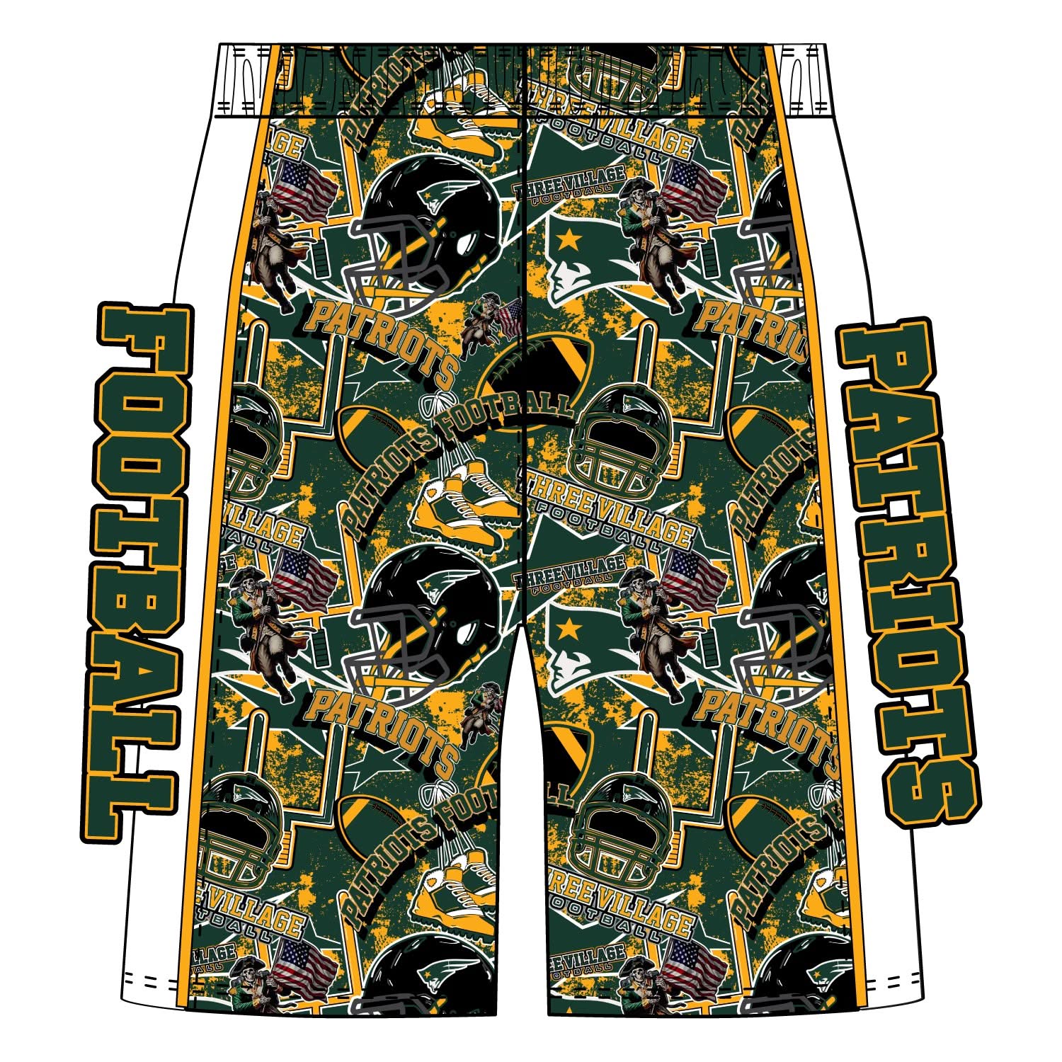 Boys & Mens Three Village Football Short - 2 lengths! - Image 2