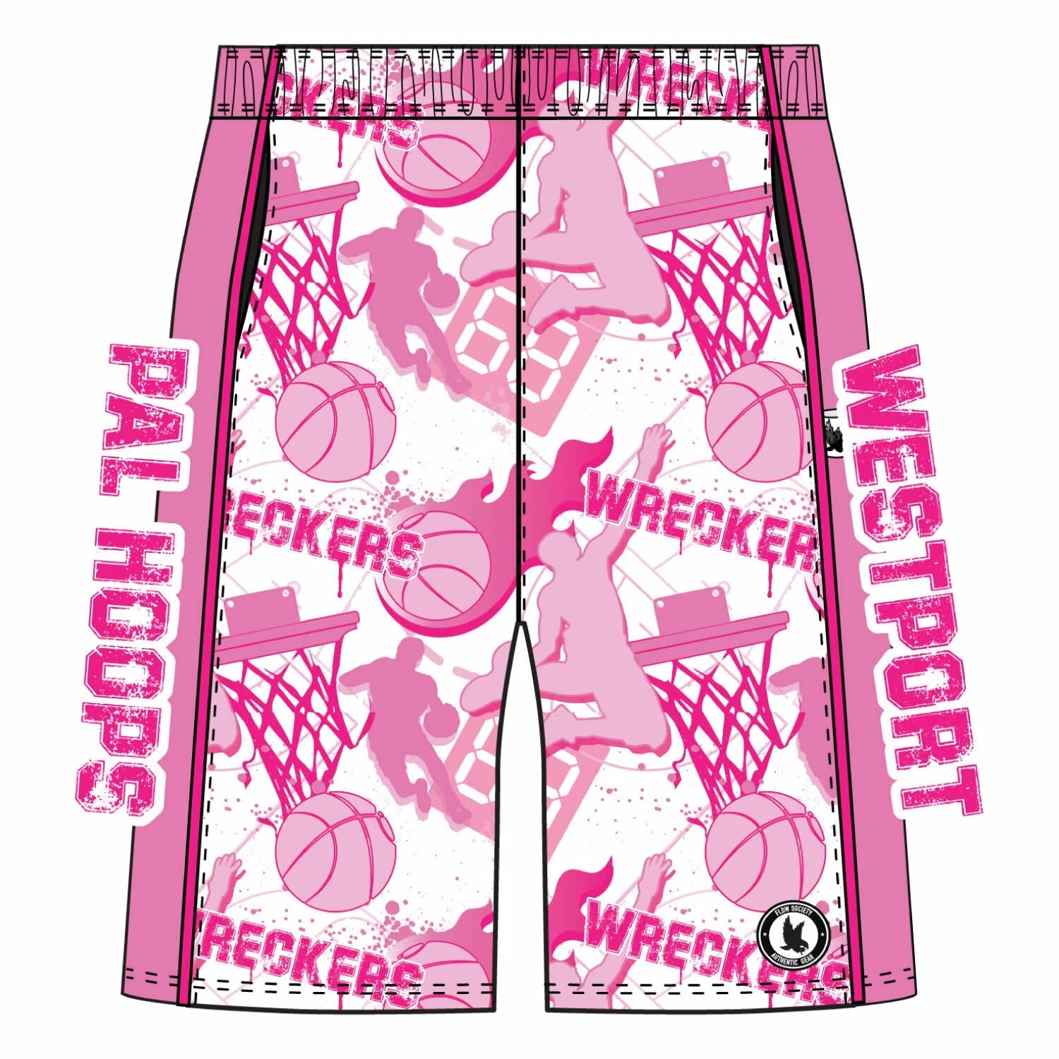 Boys & Mens Westport Wreckers PAL Hoops Classic Short - 3 colors! - Image 2