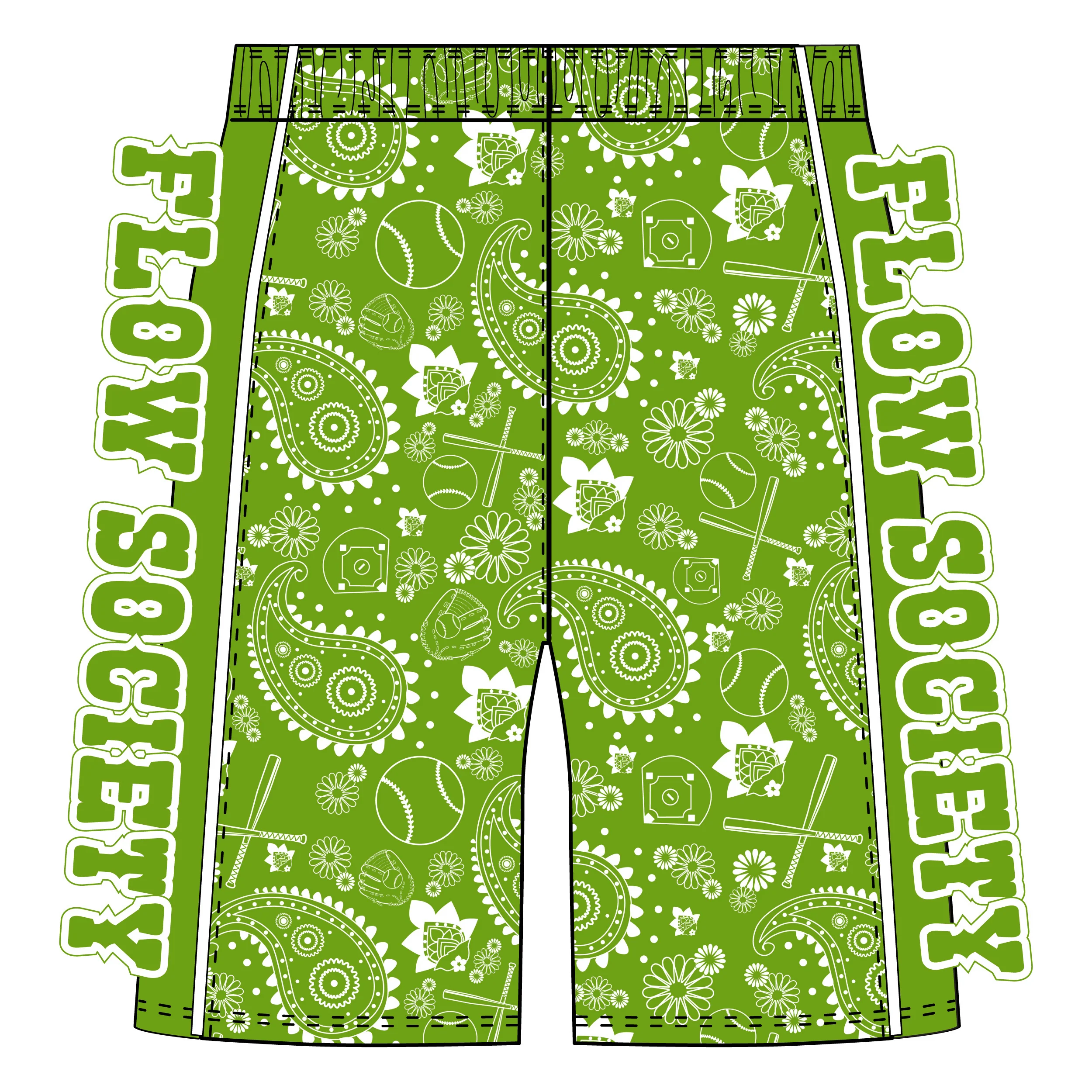 Boys Paisley Baseball Mid-length Short - Image 2