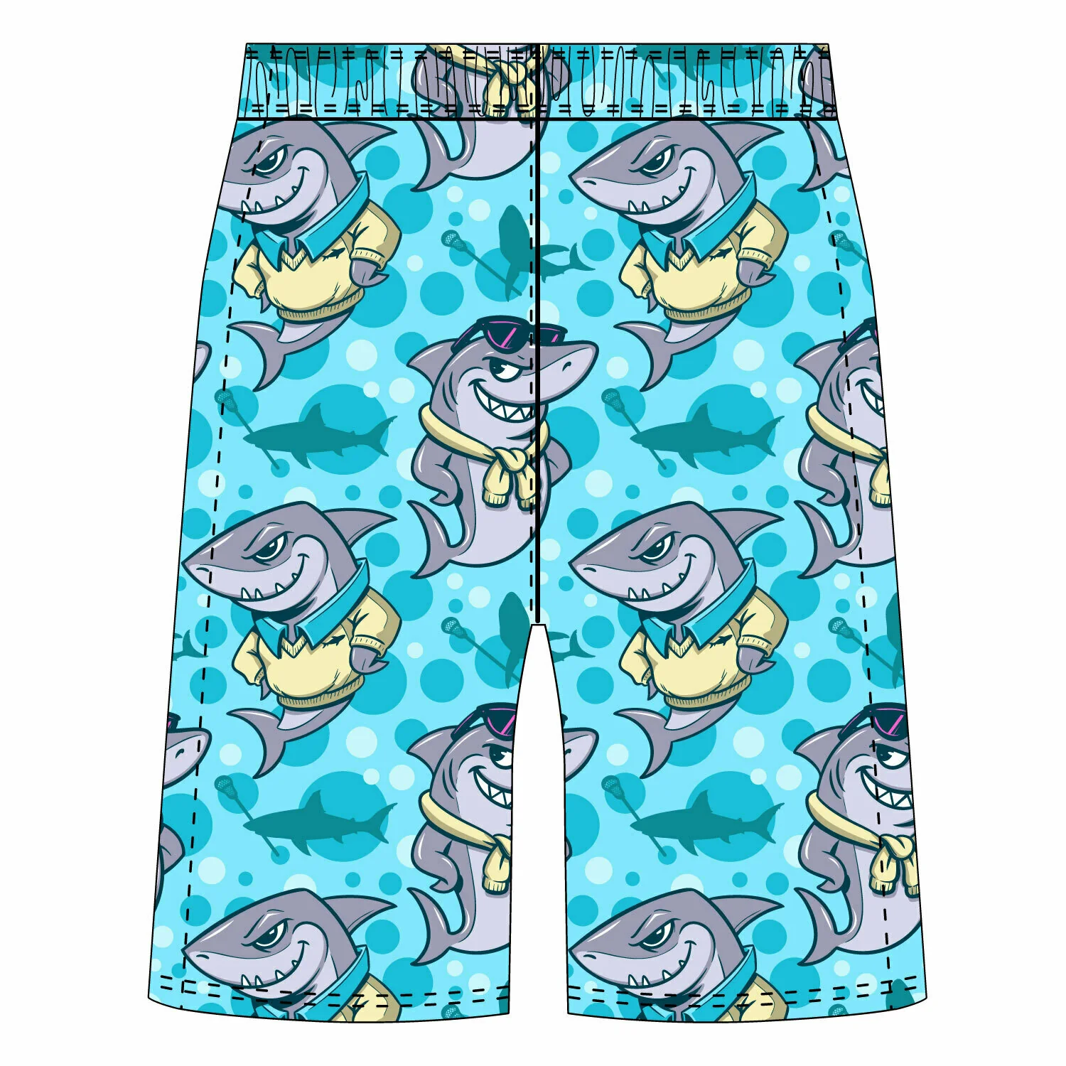 Boys Preppy Sharks Short - Image 2