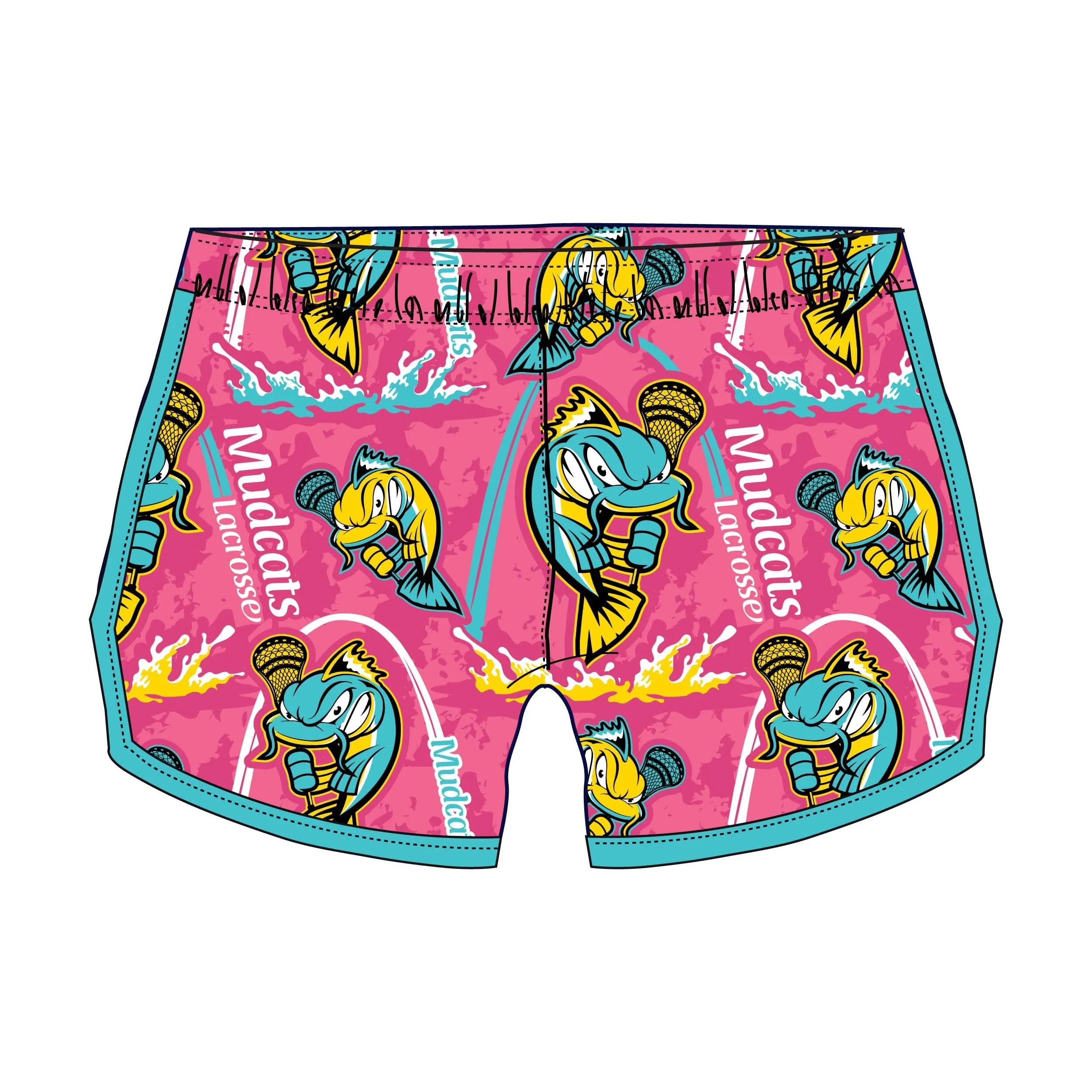 Girls & Womens Big Muddy Mudcats Pink Shorts - Image 2