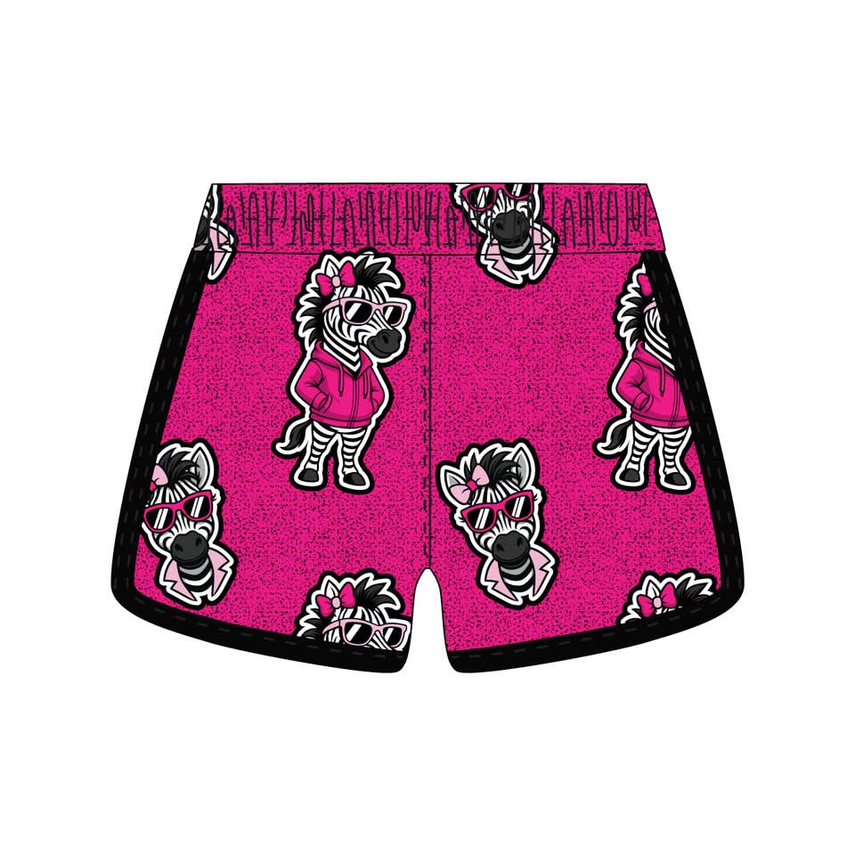 Girls & Womens Jordans Guardian Angels Zebra Short - 2 colors! - Image 2