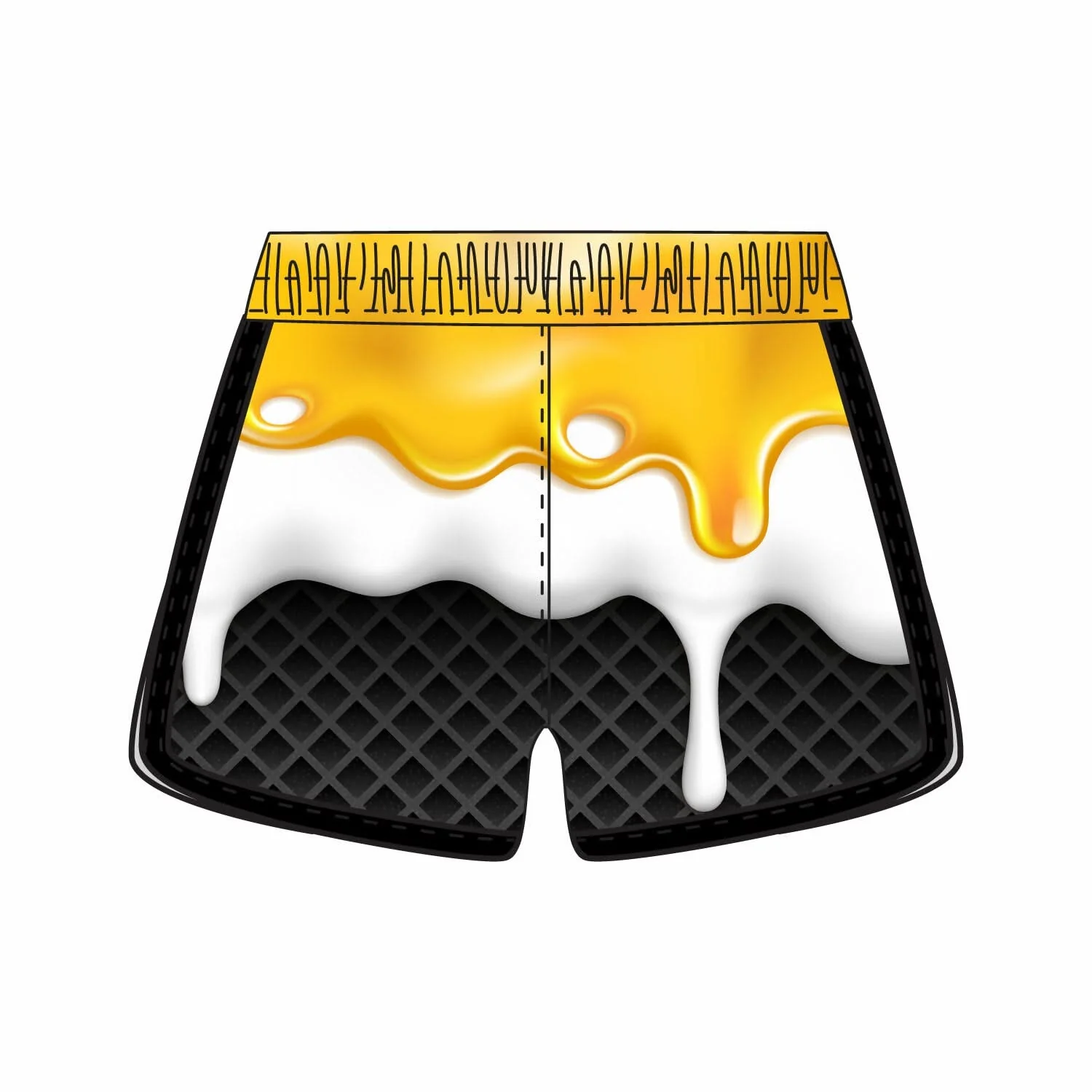 Girls & Womens Wantagh Bees Ice Cream Drip Short - Image 2