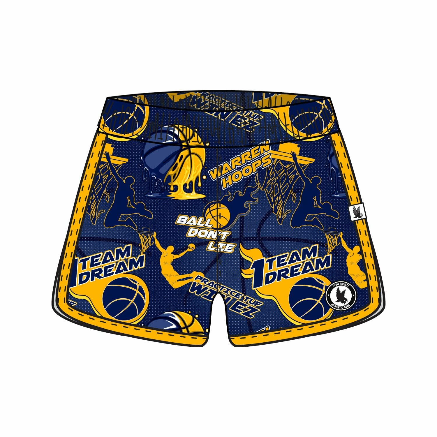 Girls & Womens Warren Hoops Basketball Short