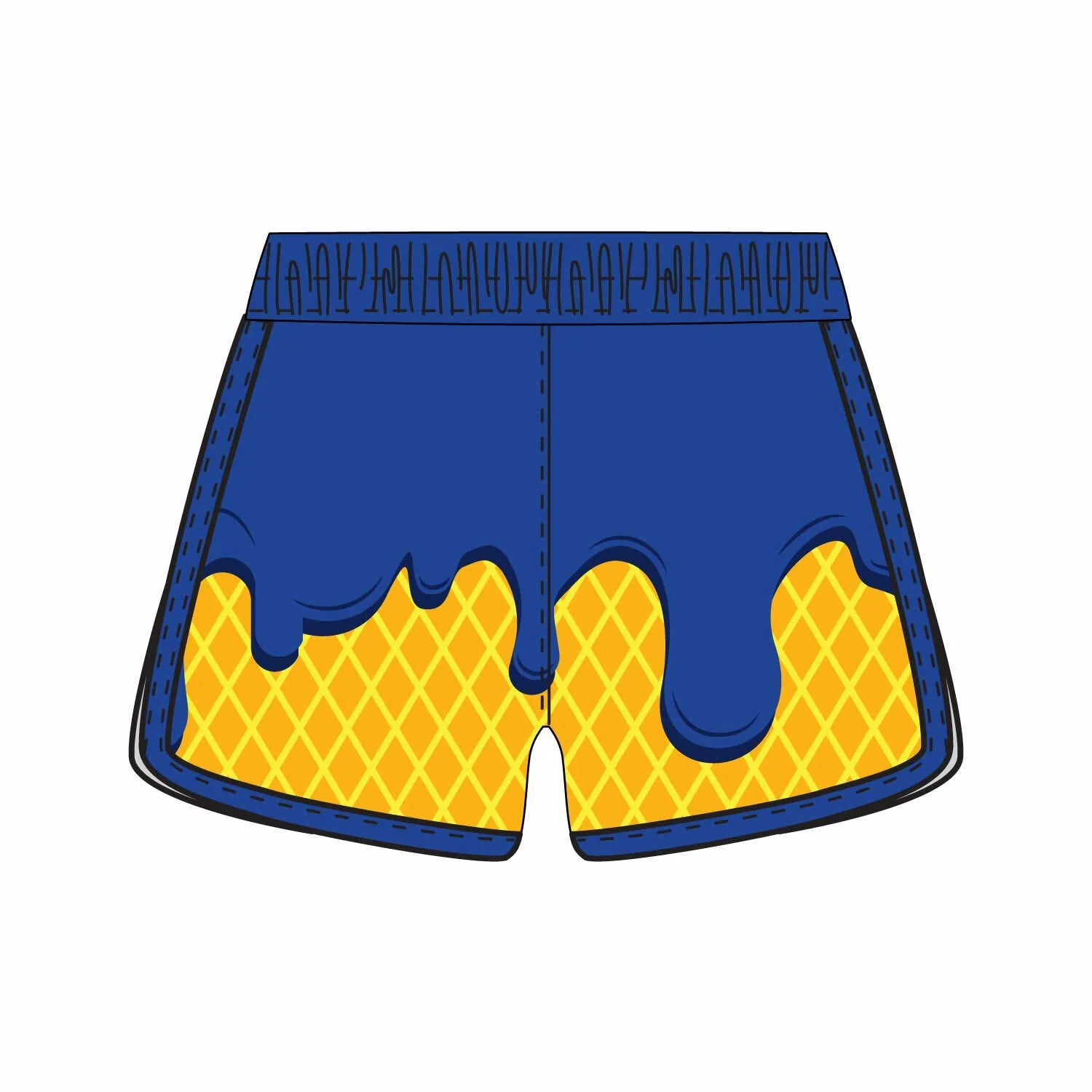 Girls & Womens West Babylon Eagles Ice Cream Drip Short - Image 2