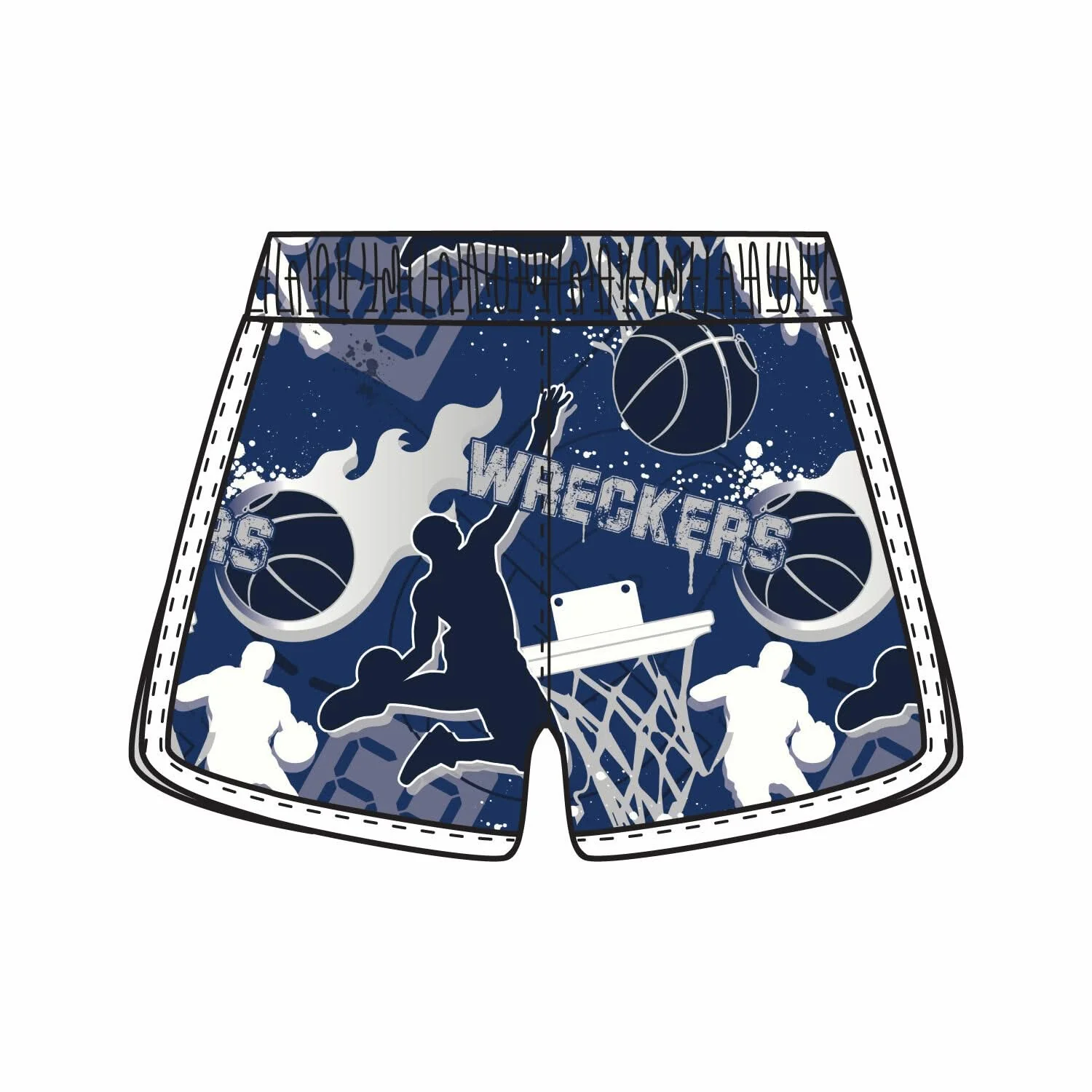 Girls & Womens Westport Wreckers PAL Hoops Short - 3 colors! - Image 3