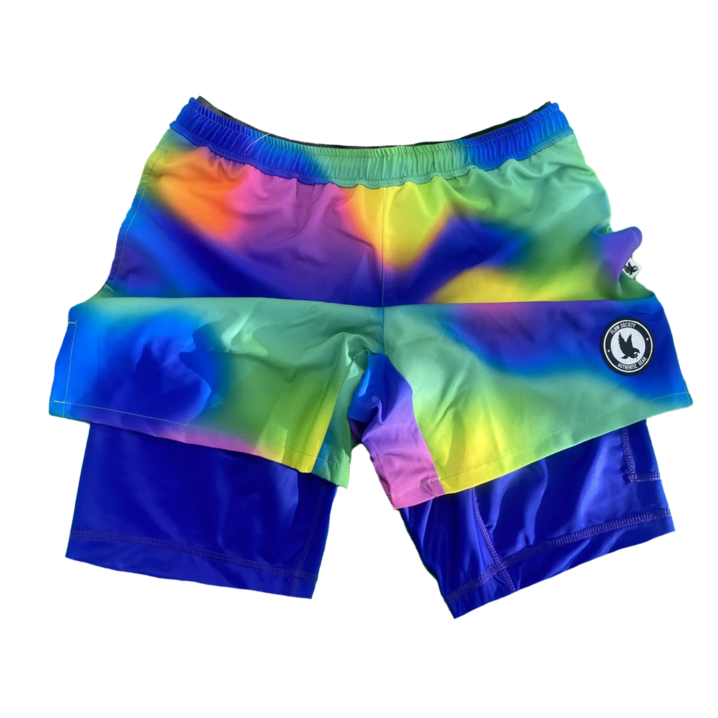 Mens 2-1 Compression 7" Neon Gradient Short - Image 3