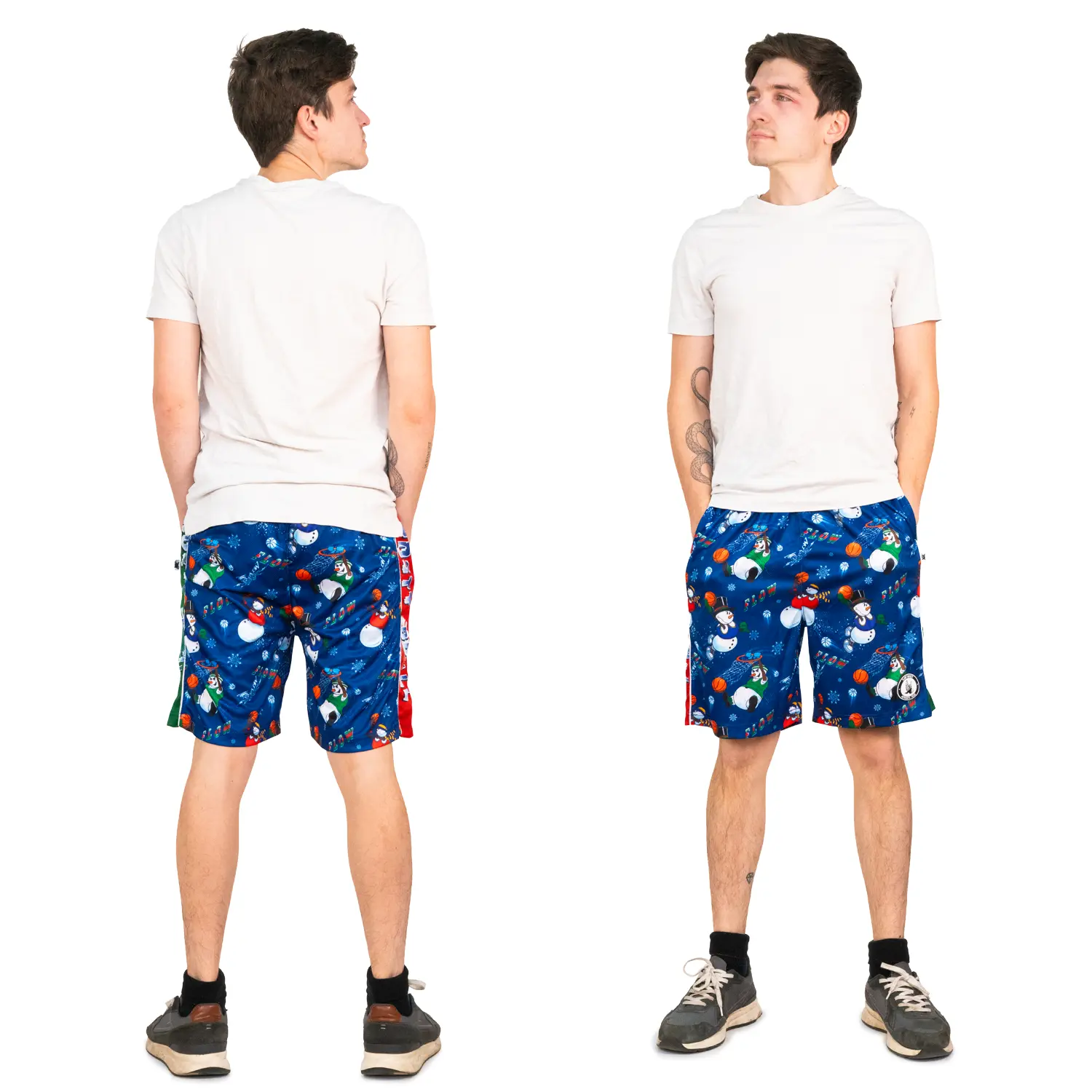 Mens Snowman Frosty Bball Short - Image 5