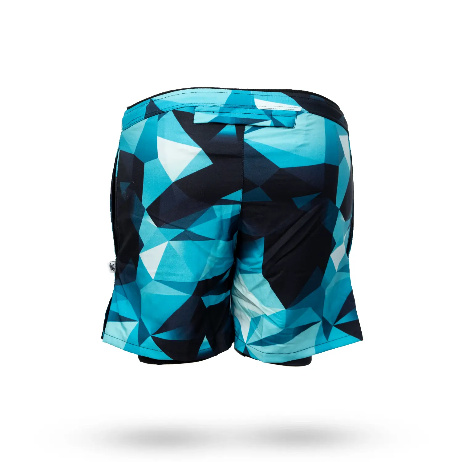 Mens Turquoise Diamond Geo 2-1 Compression 7" Short - Image 5