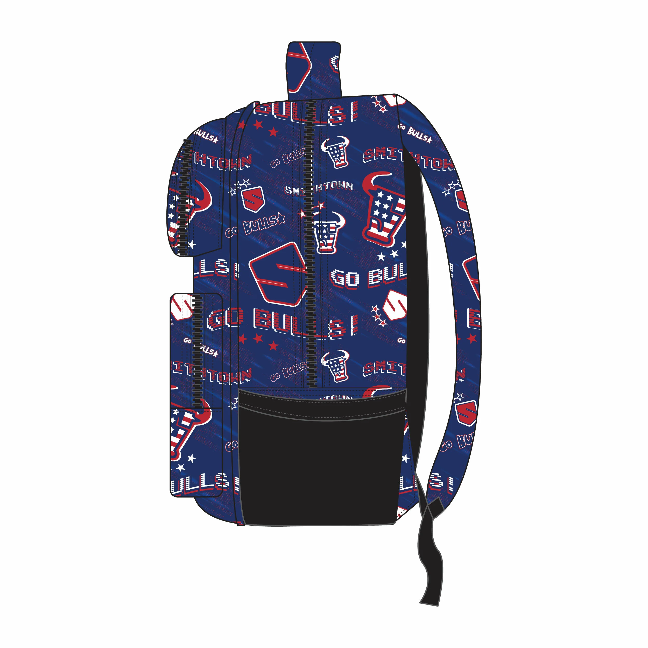 Smithtown Bulls Logo Backpack - Image 3