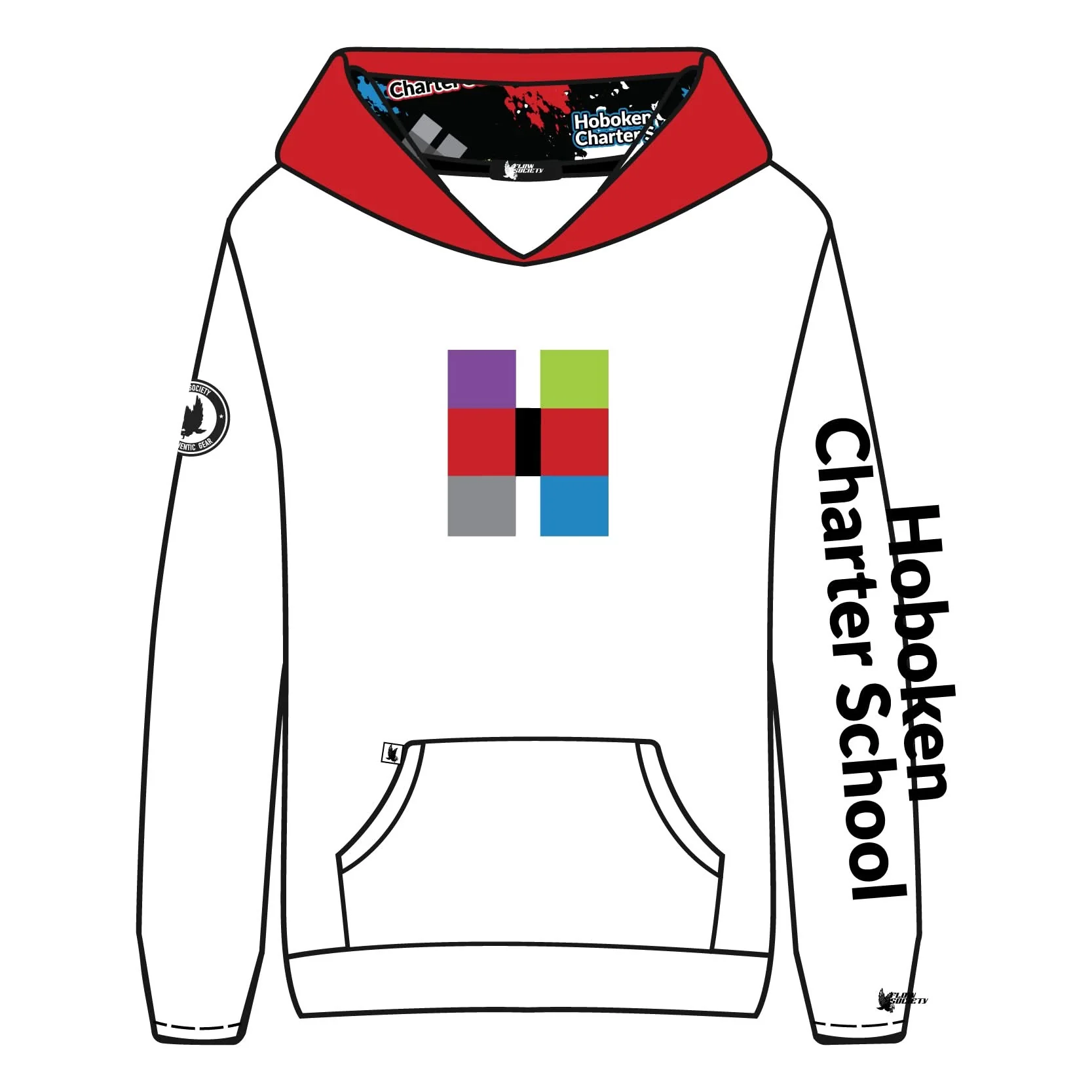 Youth & Adult Hoboken Charter School White Hoodie