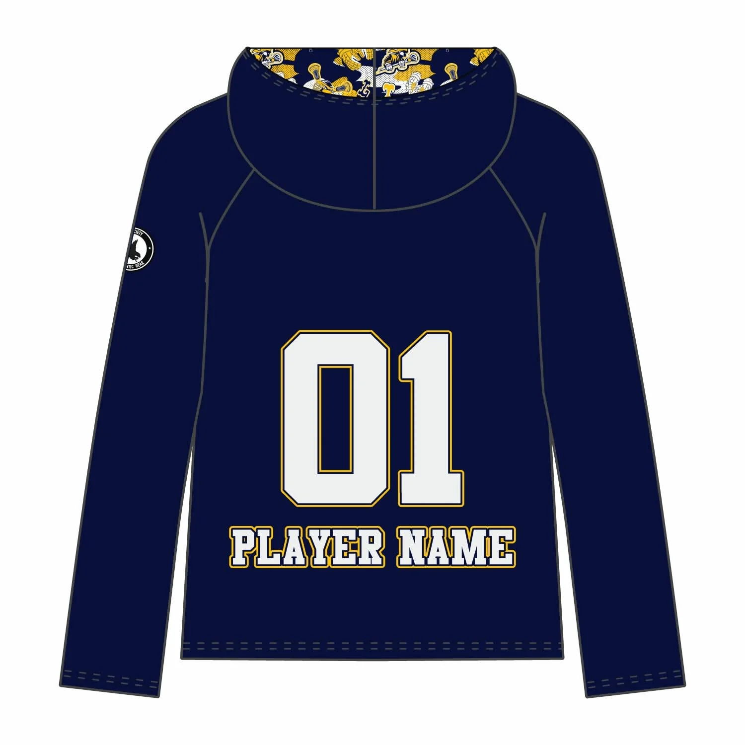 Youth & Adult Lynnfield Lacrosse Camo Hoodie - Image 2
