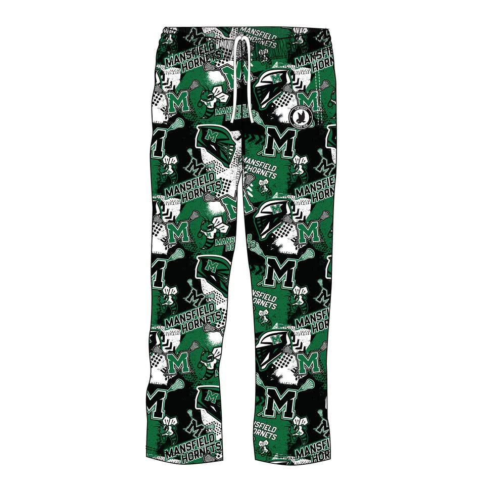 Youth & Adult Mansfield Hornets Lacrosse Helmet Lounge Pants