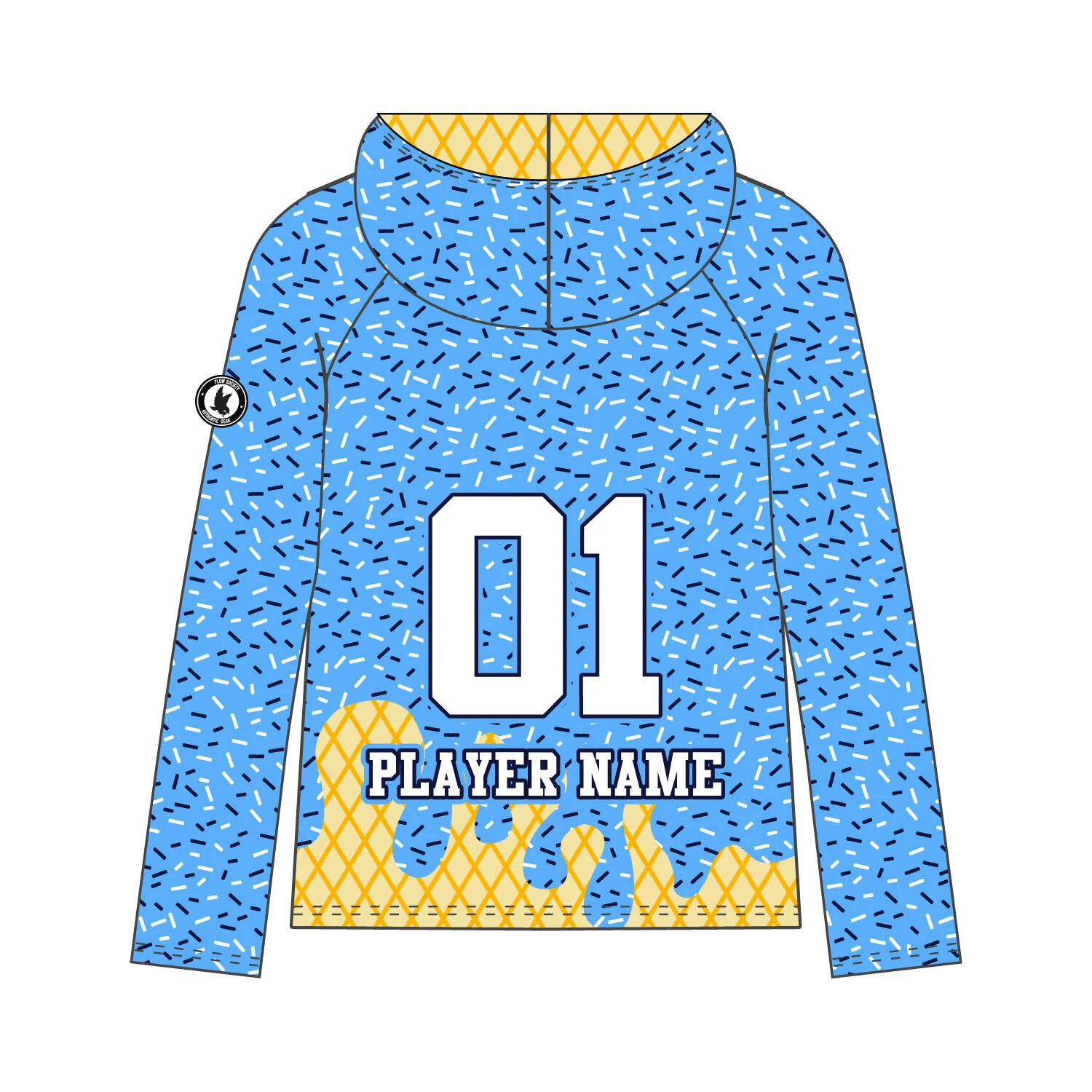 Youth & Adult Medfield Warriors Ice Cream Drip Hoodie - 2 colors! - Image 2