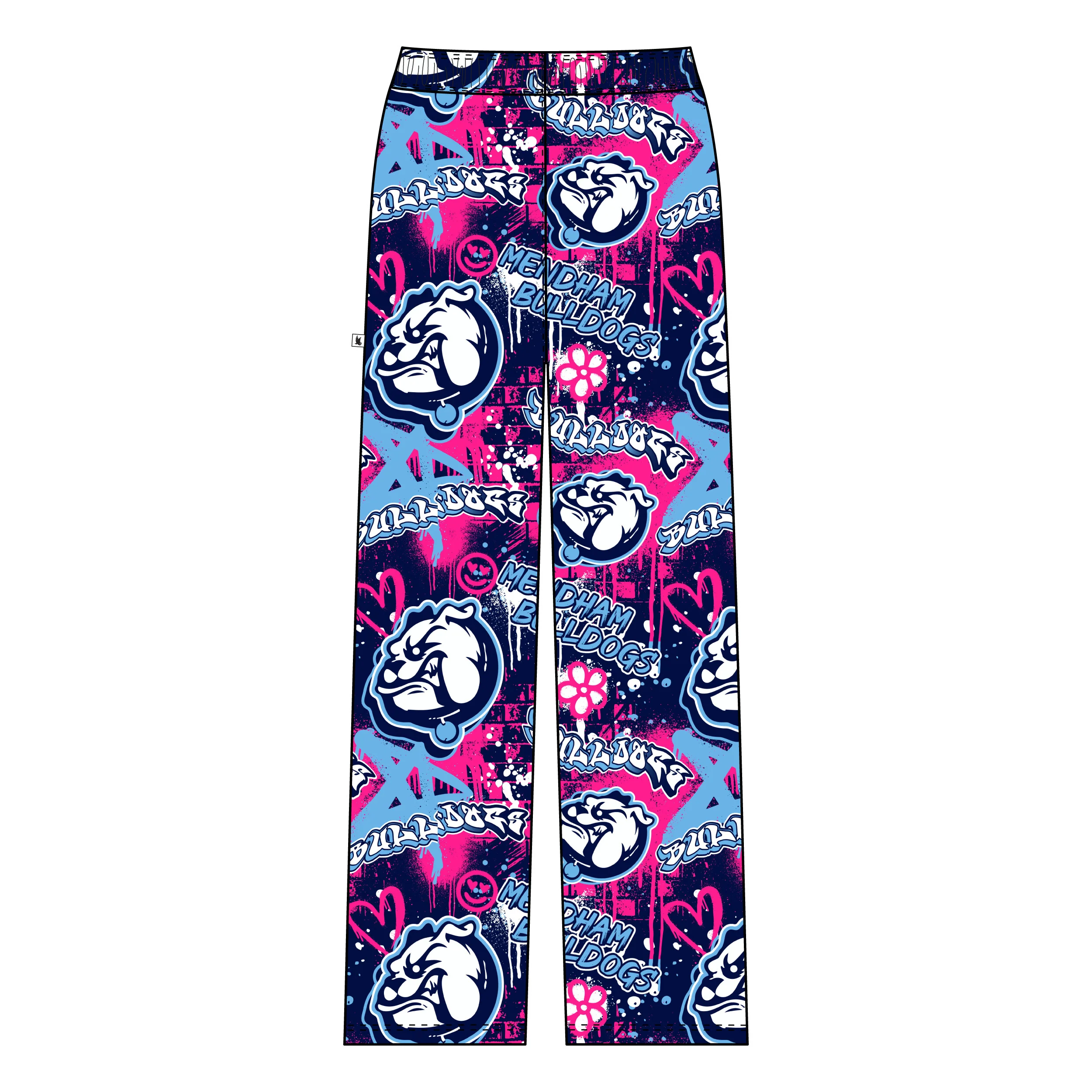 Youth & Adult Mendham Middle School Bulldogs Graffiti Lounge Pant - 2 color options! - Image 2