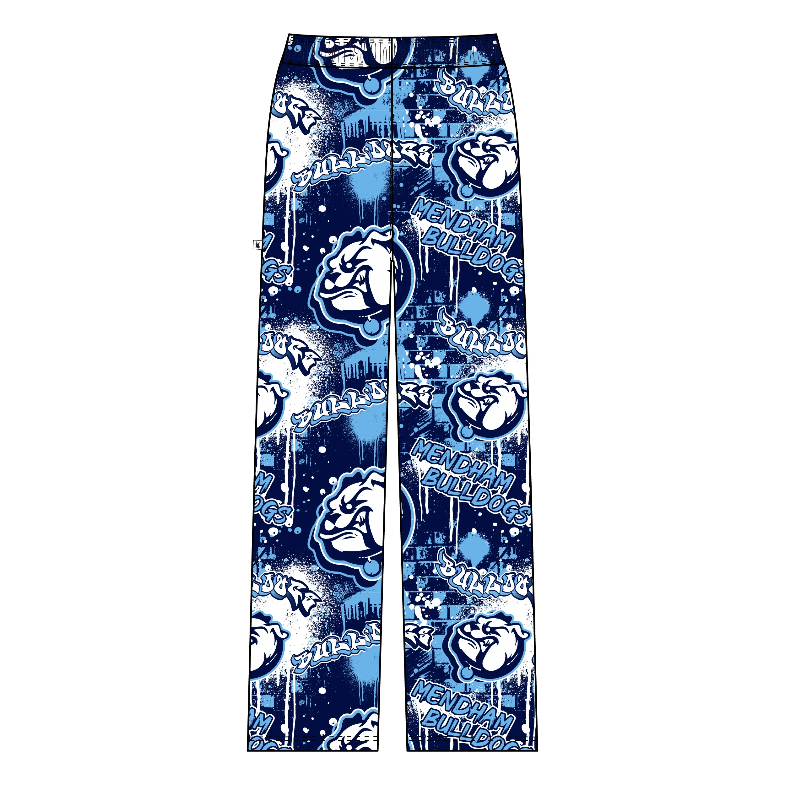 Youth & Adult Mendham Middle School Bulldogs Graffiti Lounge Pant - 2 color options! - Image 4